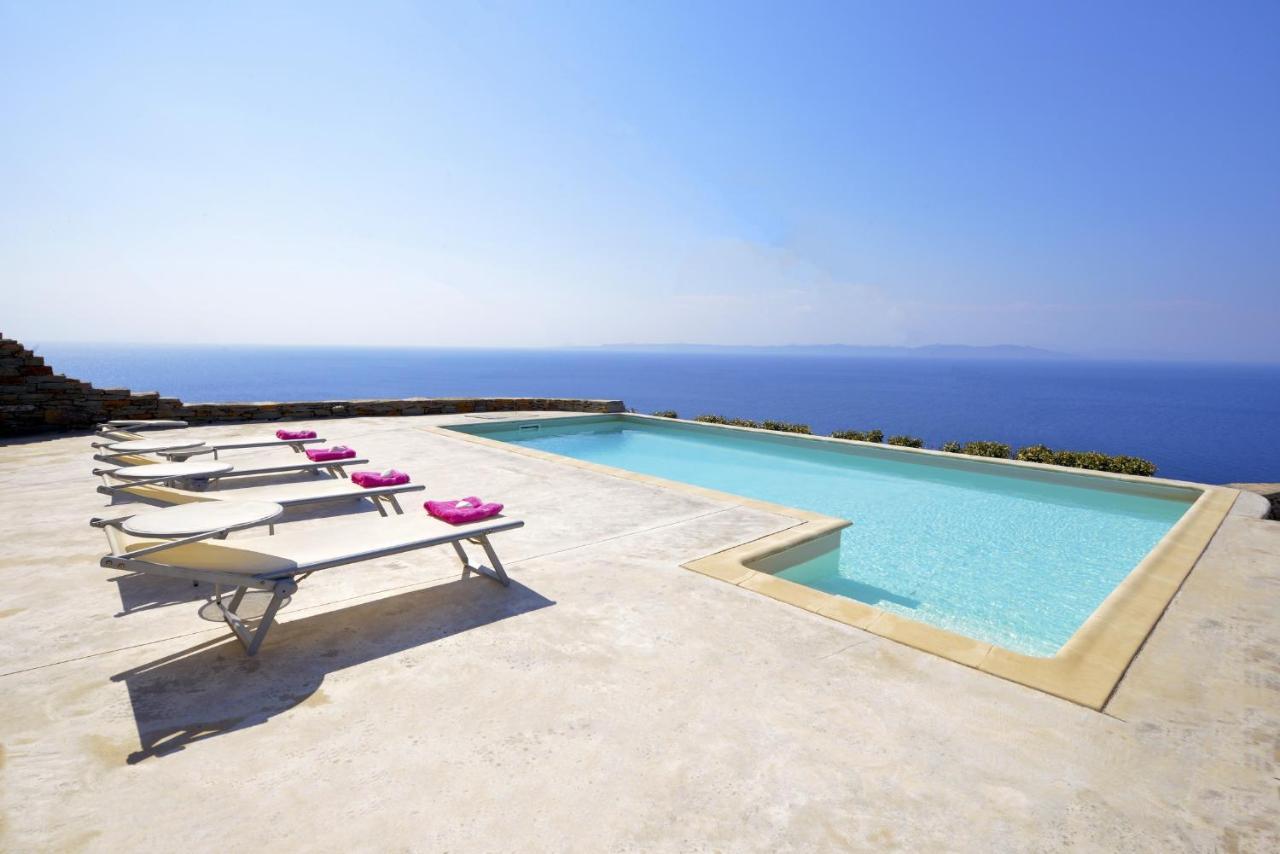 Spectacular Sunset View Villa At Melissaki Ioulis Kültér fotó