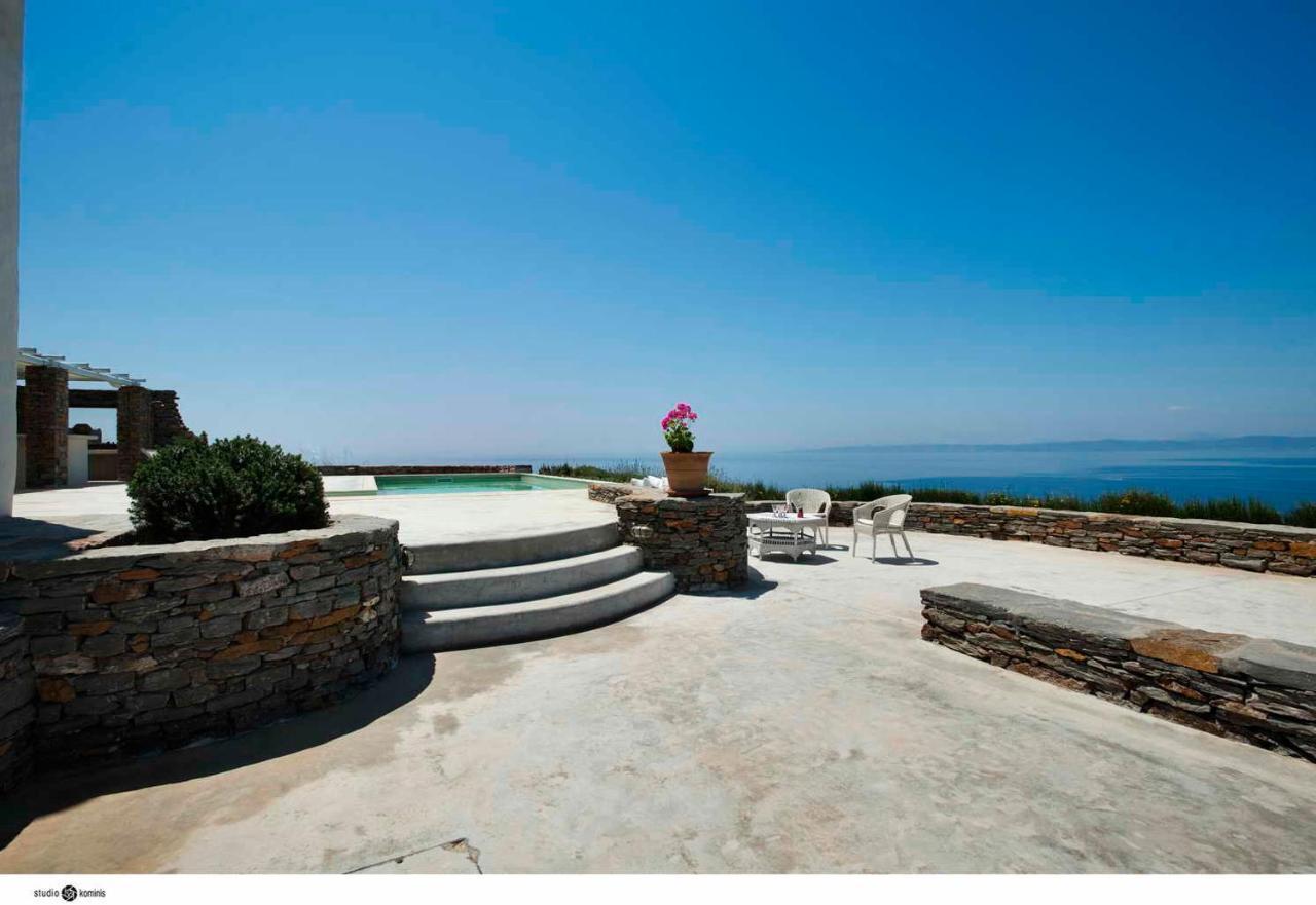 Spectacular Sunset View Villa At Melissaki Ioulis Kültér fotó